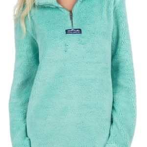LAUREN JAMES teal sherpa pullover
